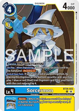 Sorcermon (BT26-022) - [Timeless Bonds]