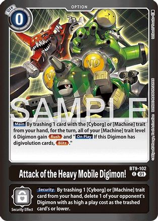 Attack of the Heavy Mobile Digimon! (BT9-102) - [Limited Card Pack -Final Crest-] Foil