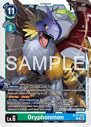 Gryphonmon (BT26-046) - [Timeless Bonds]