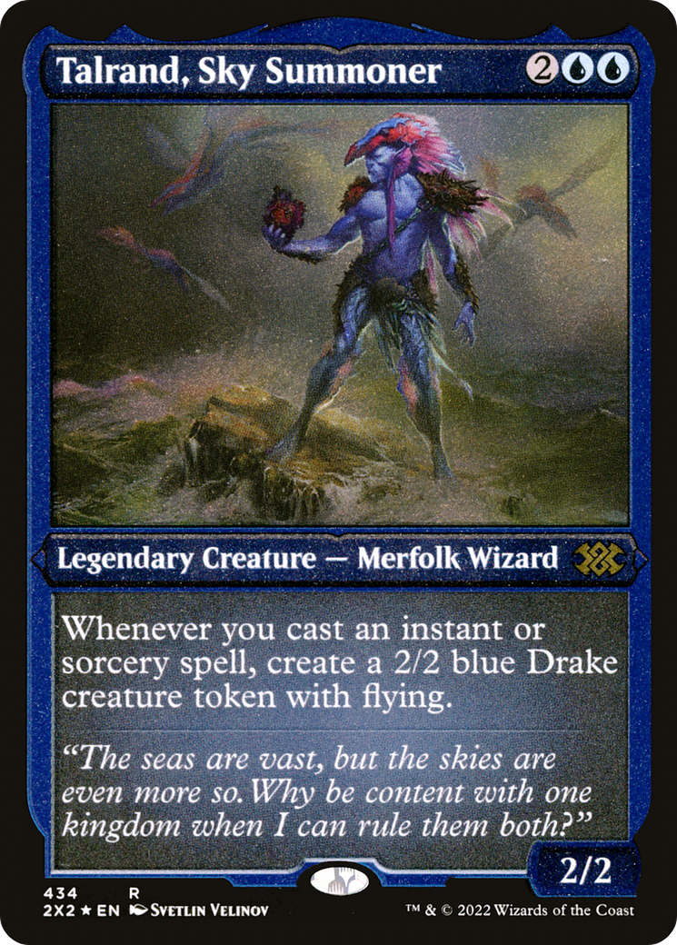 Talrand, Sky Summoner (Foil Etched)  [Foil]  (2X2-434) - [Double Masters 2022] - Trinity Hobby