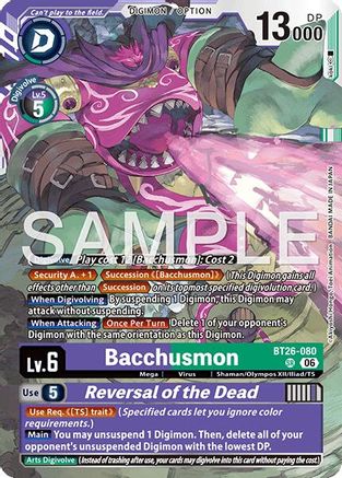 Bacchusmon // Reversal of the Dead (BT26-080) - [Timeless Bonds] Foil