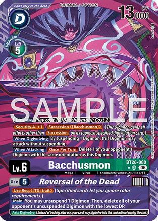 Bacchusmon // Reversal of the Dead (Alternate Art) (BT26-080) - [Timeless Bonds] Foil