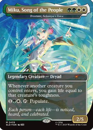 Miku, Song of the People - Trostani, Selesnya's Voice  [Foil]  (SLD-2429) - [Secret Lair Drop Series]