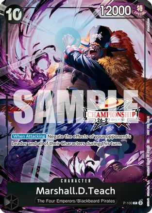 Marshall.D.Teach (CS 26-27 Event Pack) (P-100) - [One Piece Promotion Cards] Foil