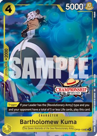 Bartholomew Kuma (CS 26-27 Celebration Pack) (OP09-108) - [One Piece Promotion Cards] Foil