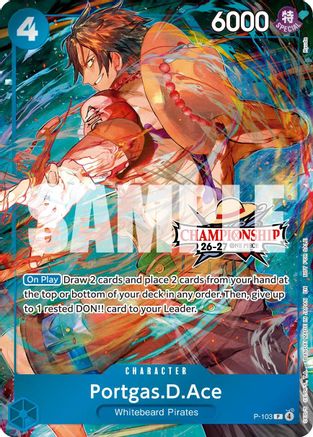 Portgas.D.Ace (CS 26-27 Celebration Pack) (P-103) - [One Piece Promotion Cards] Foil