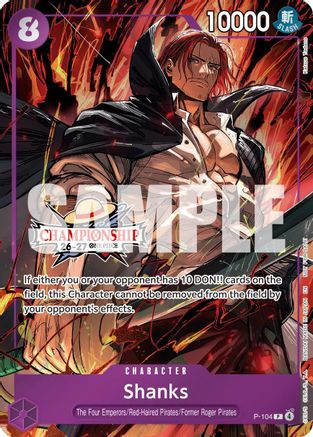 Shanks (CS 26-27 Celebration Pack) (P-104) - [One Piece Promotion Cards] Foil