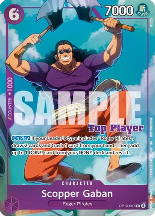 Scopper Gaban (CS 26-27 Top Player Pack Vol. 1) (OP13-067) - [One Piece Promotion Cards] Foil