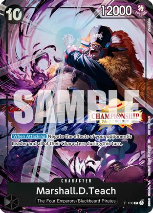 Marshall.D.Teach (CS 26-27 Event Pack Finalist Ver.) (P-100) - [One Piece Promotion Cards] Foil
