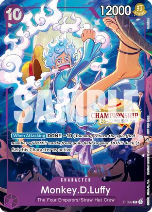 Monkey.D.Luffy (CS 26-27 Event Pack Finalist Ver.) (P-099) - [One Piece Promotion Cards] Foil