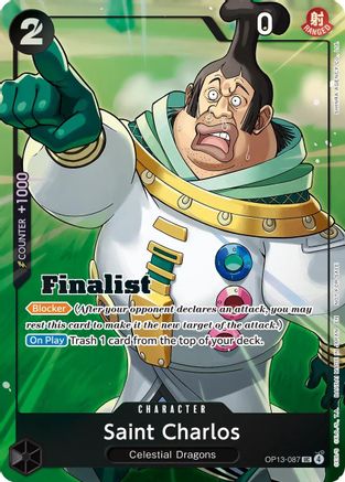 Saint Charlos (Finalist Card Set Vol. 1) (OP13-087) - [One Piece Promotion Cards] Foil