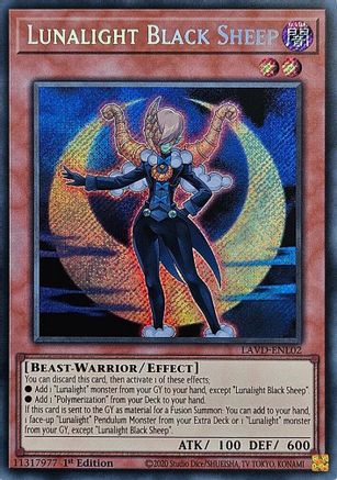 Lunalight Black Sheep (Secret Rare) [LAVD-ENL02] - Legendary Arc-V Decks 1st Edition - Secret Rare