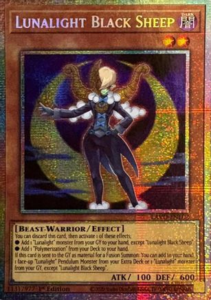 Lunalight Black Sheep (Starlight Rare) [LAVD-ENL02] - Legendary Arc-V Decks 1st Edition - Starlight Rare