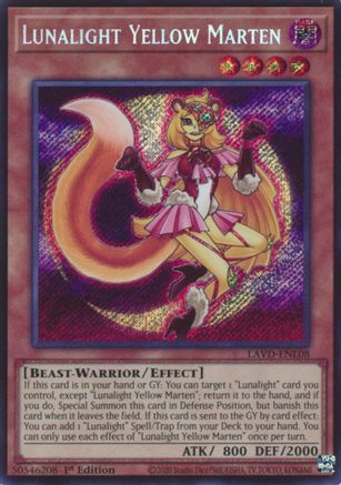 Lunalight Yellow Marten (Secret Rare) [LAVD-ENL08] - Legendary Arc-V Decks 1st Edition - Secret Rare