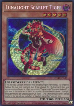 Lunalight Scarlet Tiger (Secret Rare) [LAVD-ENL13] - Legendary Arc-V Decks 1st Edition - Secret Rare