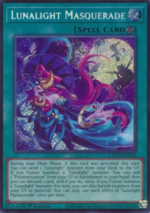 Lunalight Masquerade (Secret Rare) [LAVD-ENL26] - Legendary Arc-V Decks 1st Edition - Secret Rare