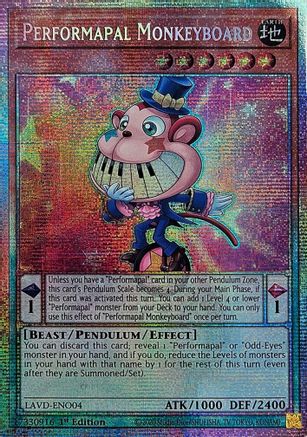 Performapal Monkeyboard (Starlight Rare) [LAVD-ENO04] - Legendary Arc-V Decks 1st Edition - Starlight Rare
