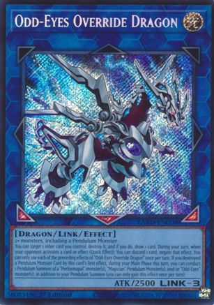 Odd-Eyes Override Dragon (Secret Rare) [LAVD-ENO38] - Legendary Arc-V Decks 1st Edition - Secret Rare