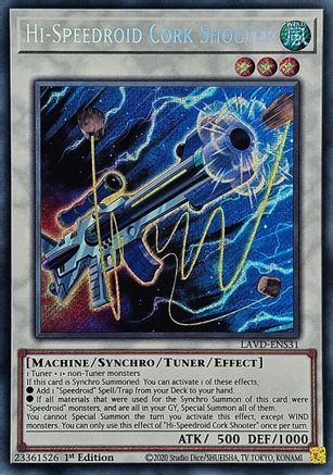 Hi-Speedroid Cork Shooter (Secret Rare) [LAVD-ENS31] - Legendary Arc-V Decks 1st Edition - Secret Rare
