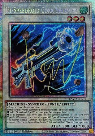 Hi-Speedroid Cork Shooter (Starlight Rare) [LAVD-ENS31] - Legendary Arc-V Decks 1st Edition - Starlight Rare