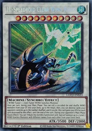 Hi-Speedroid Clear Wing Rider (Secret Rare) [LAVD-ENS33] - Legendary Arc-V Decks 1st Edition - Secret Rare