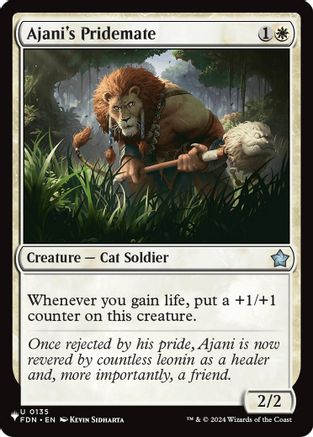 Ajani's Pridemate (FDN)  (LIST-135) - [The List Reprints]