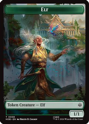 Elf // Treasure (0013) Double-Sided Token  [Foil]  (HOB-8 // 13) - [The Hobbit]
