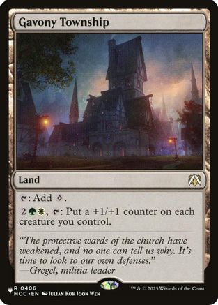Gavony Township  (LIST-406) - [The List Reprints]