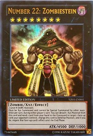 Number 22: Zombiestein [YZ03-EN001] Ultra Rare - Trinity Hobby