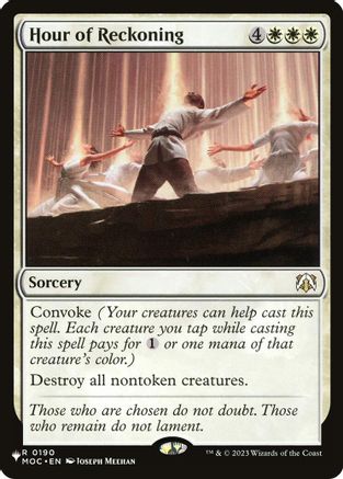 Hour of Reckoning (MOC)  (LIST-190) - [The List Reprints]