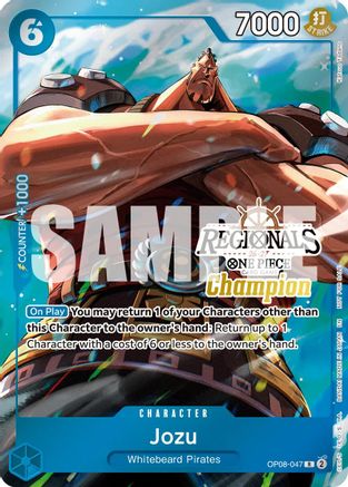 Jozu (Regionals Champion Card Set 26-27 Vol.2) (OP08-047) - [One Piece Promotion Cards] Foil