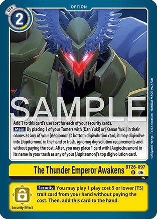 The Thunder Emperor Awakens (BT26-097) - [Timeless Bonds] Foil