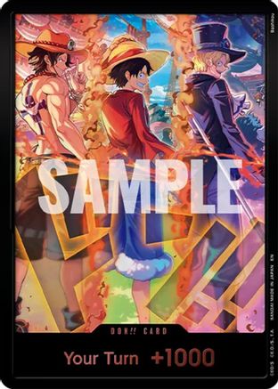 DON!! Card (English Version 3rd Anniversary Set) (Ace, Luffy, Sabo) - [One Piece Promotion Cards] Foil