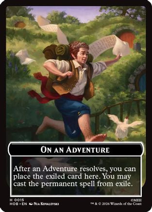 On an Adventure // Enduring Story Double Sided Token  (HOB-15 // 14) - [The Hobbit]