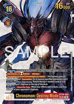 Chronomon: Destroy Mode (SP) (BT26-060) - [Timeless Bonds] Foil