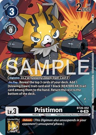 Pristimon (Alternate Art) (BT26-052) - [Timeless Bonds] Foil