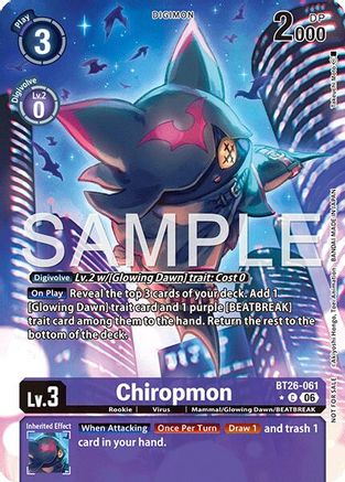 Chiropmon (Alternate Art) (BT26-061) - [Timeless Bonds] Foil