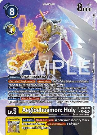 Aegiochusmon: Holy (Alternate Art) (BT26-029) - [Timeless Bonds] Foil