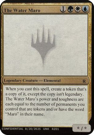 The Water Maro  (UNK-) - [Un-Known Event Playtest Cards]