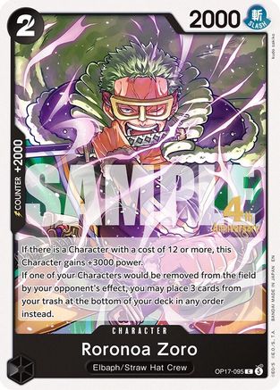 Roronoa Zoro (095) (OP17-095) - [The World's Strongest Warriors Release Event Cards]