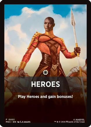 Heroes Theme Card  (MSC-001) - [Commander: Marvel Super Heroes]