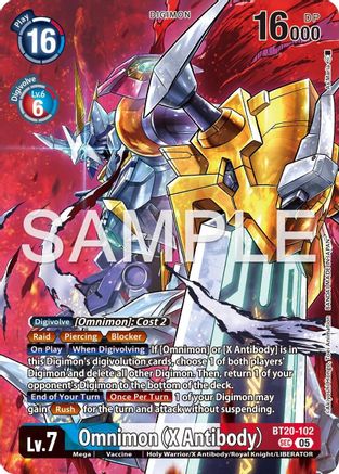 Omnimon (X Antibody) (Tamer's Selection Box Ver. X Antibody) (BT20-102) - [Digimon Promotion Cards] Foil