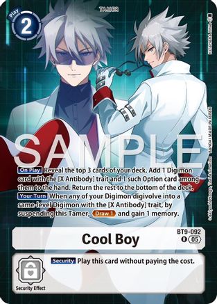 Cool Boy (Tamer's Selection Box Ver. X Antibody) (BT9-092) - [Digimon Promotion Cards] Foil
