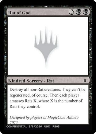 Rat of God  (UNK-) - [Un-Known Event Playtest Cards]