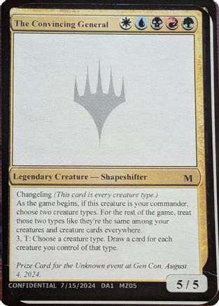 The Convincing General  (UNK-) - [Un-Known Event Playtest Cards]