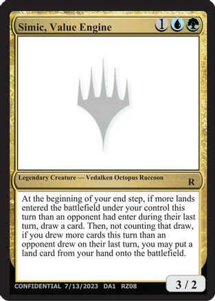 Simic Value Engine  (UNK-) - [Un-Known Event Playtest Cards]