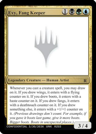 Evy, Fang Keeper  (UNK-) - [Un-Known Event Playtest Cards]