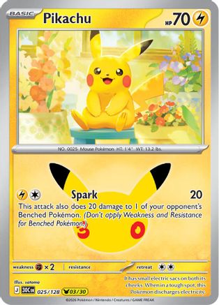 Pikachu - (025/128) Holofoil [ME 30th Celebration]