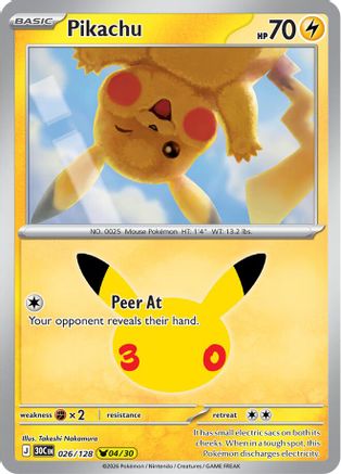 Pikachu - (026/128) Holofoil [ME 30th Celebration]
