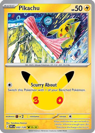 Pikachu - (032/128) Holofoil [ME 30th Celebration]